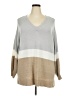 Lane Bryant 100% Acrylic Color Block Gray Pullover Sweater Size 22 Plus (5) - photo 1
