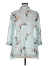 Jessica Simpson 100% Polyester Blue Teal 3/4 Sleeve Blouse Size XL - photo 2