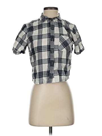 Topshop Short Sleeve Button-Down Shirt (view 1)