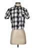Topshop 100% Cotton Checkered-gingham Gray Short Sleeve Button-Down Shirt Size 2 - photo 1