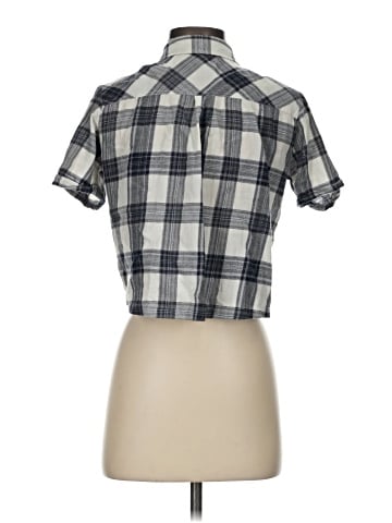 Topshop Short Sleeve Button-Down Shirt (view 2)