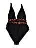 Fox + Royal Graphic Black One Piece Swimsuit Size XS - photo 2