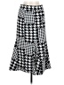Shein 100% Polyester Houndstooth Black Casual Skirt Size 8 - 10 - photo 1