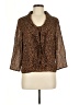 Norton McNaughton 100% Polyester Animal Print Brown 3/4 Sleeve Blouse Size 8 - photo 1