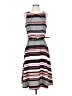 Elle Stripes Gray Casual Dress Size S - photo 1