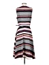 Elle Stripes Gray Casual Dress Size S - photo 2