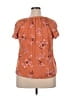 DR2 100% Rayon Orange Short Sleeve Blouse Size XXL - photo 2