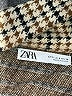 Zara Houndstooth Brown Coat Size S - photo 6