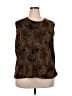 Laura Ashley Brown Sleeveless Blouse Size 3X - photo 1