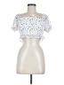Aqua 100% Polyester White Short Sleeve Blouse Size M - photo 1