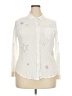 Torrid 100% Rayon Stars Ivory Long Sleeve Button-Down Shirt Size 2X Plus (2) - photo 1