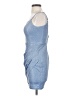 Crystal Sky 100% Polyester Solid Blue Cocktail Dress Size S - photo 5