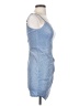 Crystal Sky 100% Polyester Solid Blue Cocktail Dress Size S - photo 4
