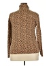 J.Crew 100% Cotton Animal Print Brown Turtleneck Sweater Size 2X - photo 2