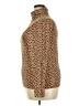 J.Crew 100% Cotton Animal Print Brown Turtleneck Sweater Size 2X - photo 5