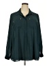 Lane Bryant 100% Polyester Teal Long Sleeve Blouse Size 18 - 20 Plus - photo 1