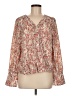 Halogen 100% Polyester Red Long Sleeve Blouse Size M - photo 1