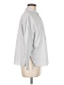 Grade & Gather 100% Cotton Silver Long Sleeve Button-Down Shirt Size M - photo 4