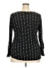 Flower & Feather Black Long Sleeve Blouse Size 2X - photo 2