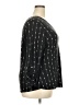 Flower & Feather Black Long Sleeve Blouse Size 2X - photo 4