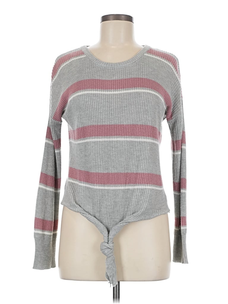 Pre-owned Hippie Rose Pullover Sweater In Gray