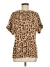 Unbranded 100% Polyester Animal Print Brown Short Sleeve T-Shirt Size M - photo 1