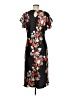 Bebe 100% Polyester Floral Black Casual Dress Size M - photo 2