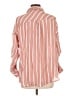 Torrid Stripes Pink 3/4 Sleeve Button-Down Shirt Size Lg Plus (0) - photo 2