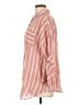 Torrid Stripes Pink 3/4 Sleeve Button-Down Shirt Size Lg Plus (0) - photo 5