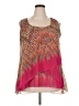 One World 100% Polyester Pink Sleeveless Blouse Size 2X - photo 1