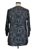 db established 1962 100% Rayon Paisley Blue Gray 3/4 Sleeve Blouse Size 1X - photo 2