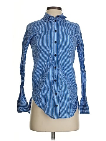 Topshop Long Sleeve Button-Down Shirt (view 1)