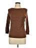 Petite Sophisticate Metallic Brown Pullover Sweater Size L - photo 1