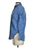 Topshop Stripes Blue Long Sleeve Button-Down Shirt Size 4 - photo 5