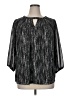Assorted Brands 100% Polyester Metallic Silver 3/4 Sleeve Blouse Size 1X - photo 1
