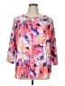 Ruby Rd. Multi Color Pink 3/4 Sleeve Blouse Size 1X - photo 1