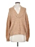 By Anthropologie Metallic Tan Wool Pullover Sweater Size S - photo 1