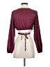 No Frills Burgundy Long Sleeve Blouse Size XS - photo 2
