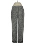Theory 100% Silk Animal Print Gray Black Silk Pants Size 0 - photo 1