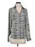 Express 100% Polyester Animal Print Gray Long Sleeve Blouse Size S - photo 1