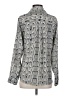 Express 100% Polyester Animal Print Gray Long Sleeve Blouse Size S - photo 2