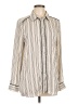 Who What Wear 100% Polyester Stripes Ivory Long Sleeve Blouse Size L - photo 1