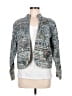Chico's Print Blue Jacket Size Med (1) - photo 1