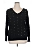 Daniel Rainn 100% Viscose Polka Dots Black Pullover Sweater Size 1X - photo 1
