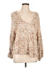 Böhme 100% Rayon Tan Long Sleeve Blouse Size L - photo 1