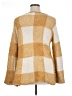 Fever Checkered-gingham Yellow Pullover Sweater Size 1X - photo 2