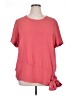 Gibson Latimer 100% Polyester Pink Short Sleeve Top Size 1X - photo 1