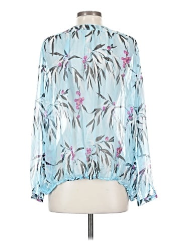 Elizabeth and James Long Sleeve Silk Top (view 2)