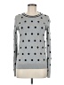 J.Crew Factory Store 100% Cotton Polka Dots Gray Pullover Sweater Size M - photo 1