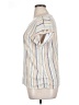 Cure Stripes Ivory Short Sleeve Blouse Size XL - photo 5